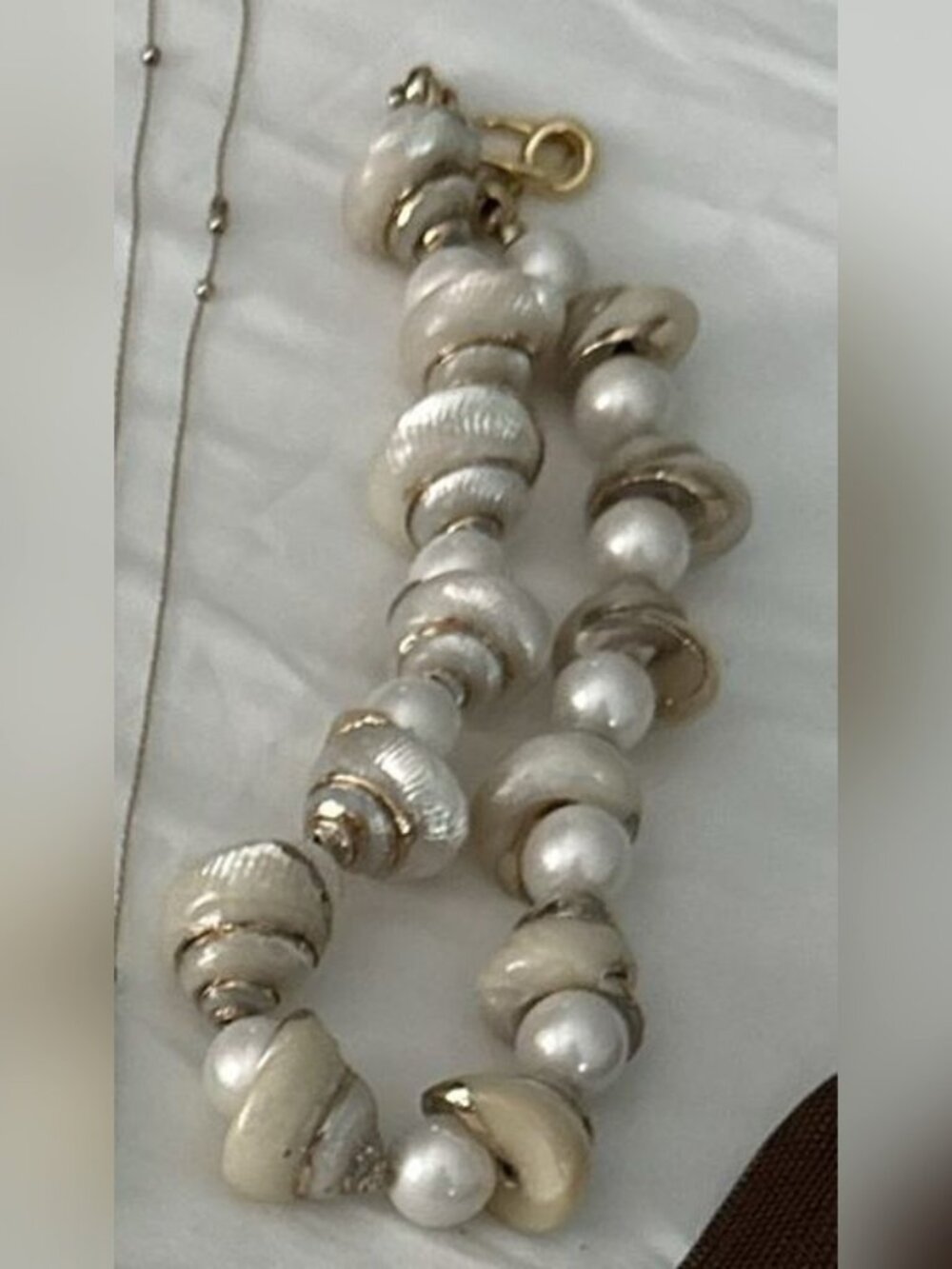 Shell and Pearl Statement Necklace NWT